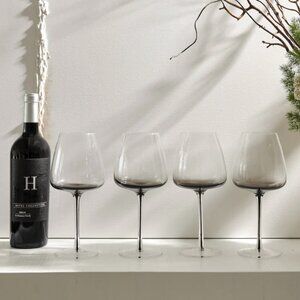 Smoke Stem White Wine Glasses, Set of 4
